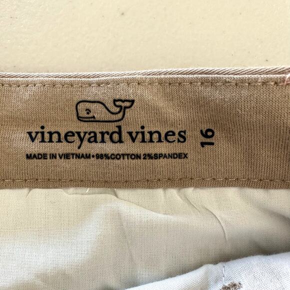Vineyard Vines Boy Stretch Breaker Shorts Size 16 Khaki Chino Preppy New - Picture 6 of 8